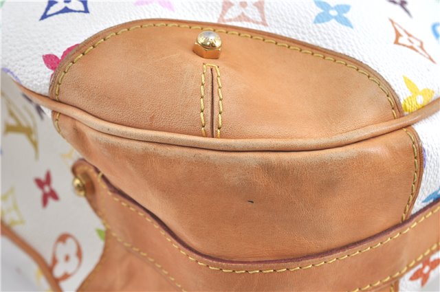 Auth Louis Vuitton Monogram Multicolor Greta Shoulder Bag White M40195 LV 6060B