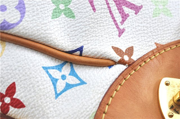 Auth Louis Vuitton Monogram Multicolor Greta Shoulder Bag White M40195 LV 6060B
