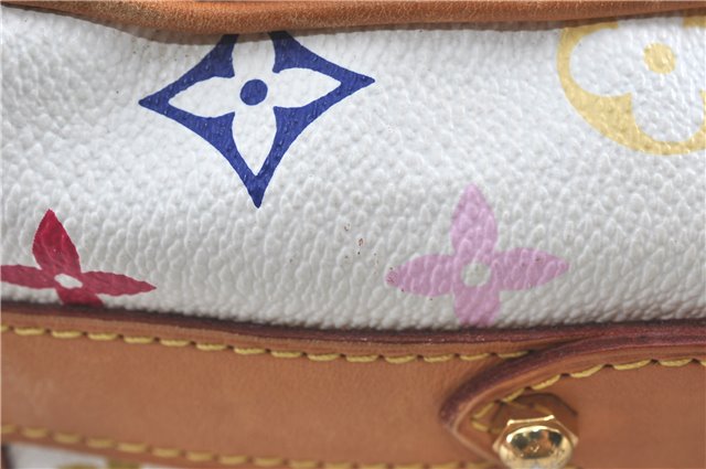 Auth Louis Vuitton Monogram Multicolor Greta Shoulder Bag White M40195 LV 6060B