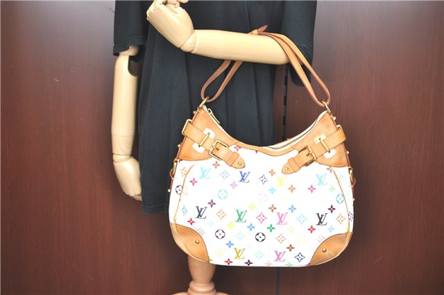 Auth Louis Vuitton Monogram Multicolor Greta Shoulder Bag White M40195 LV 6060B