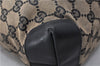 Authentic GUCCI Shoulder Hand Bag Purse GG Canvas Leather 0190402 Black 6063C