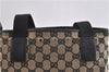 Authentic GUCCI Shoulder Hand Bag Purse GG Canvas Leather 0190402 Black 6063C