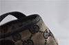 Authentic GUCCI Shoulder Hand Bag Purse GG Canvas Leather 0190402 Black 6063C