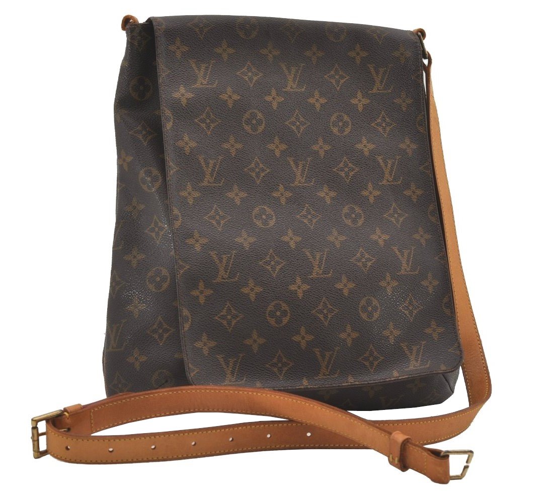 Authentic Louis Vuitton Monogram Musette Shoulder Cross Bag M51256 LV Junk 6064I