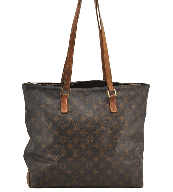 Authentic Louis Vuitton Monogram Cabas Mezzo Shoulder Tote Bag M51151 Junk 6065I