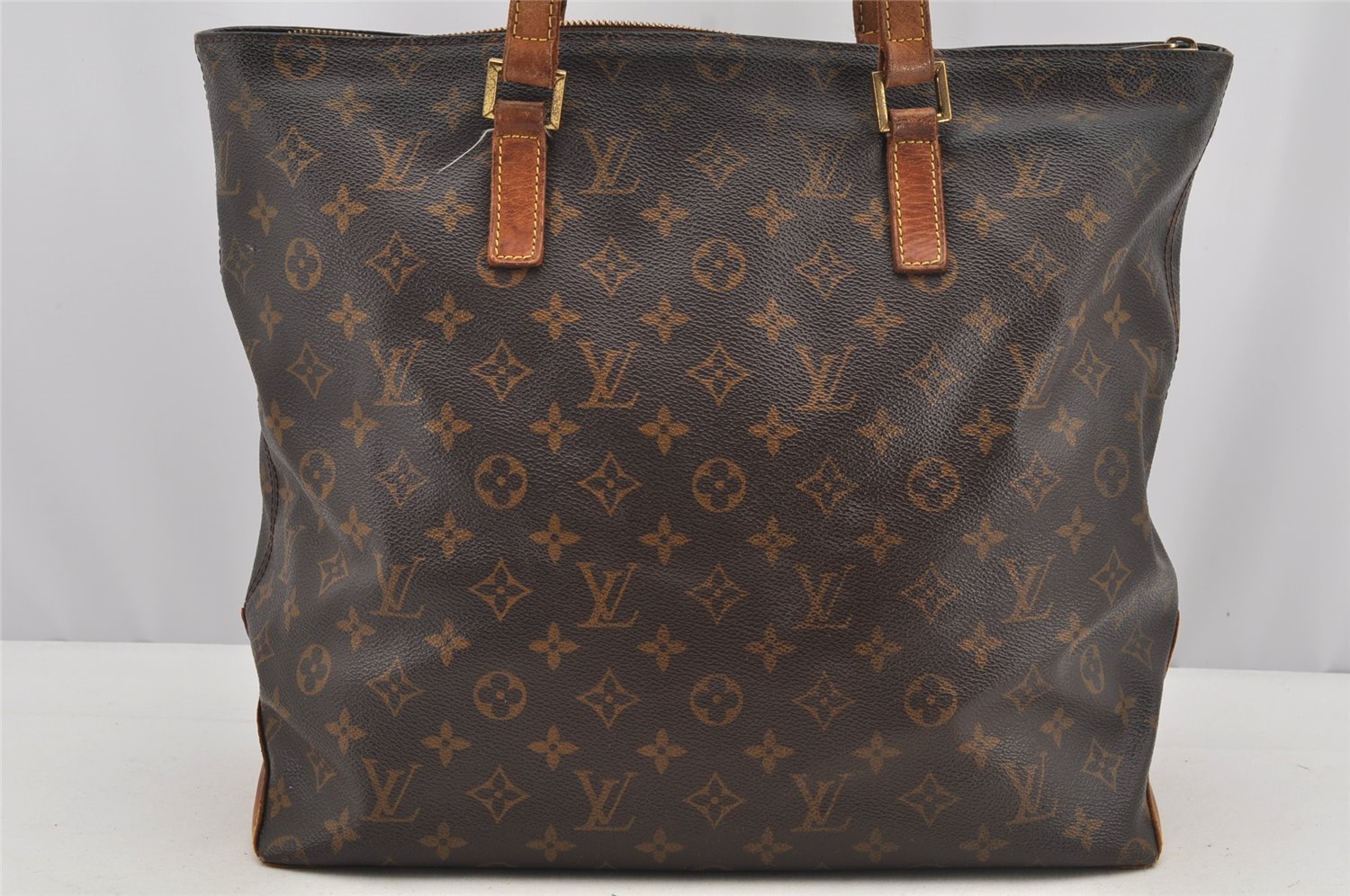 Authentic Louis Vuitton Monogram Cabas Mezzo Shoulder Tote Bag M51151 Junk 6065I