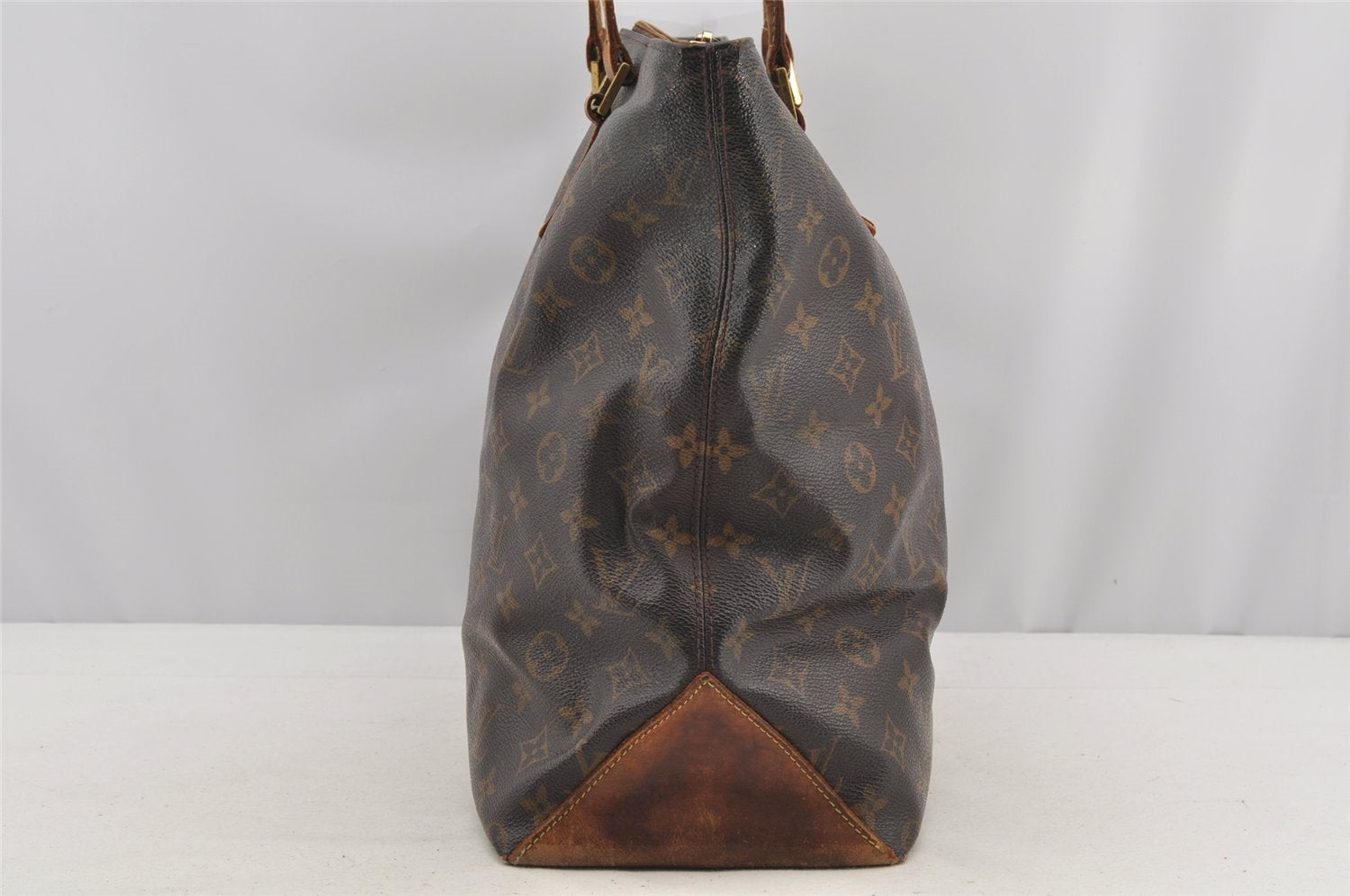 Authentic Louis Vuitton Monogram Cabas Mezzo Shoulder Tote Bag M51151 Junk 6065I