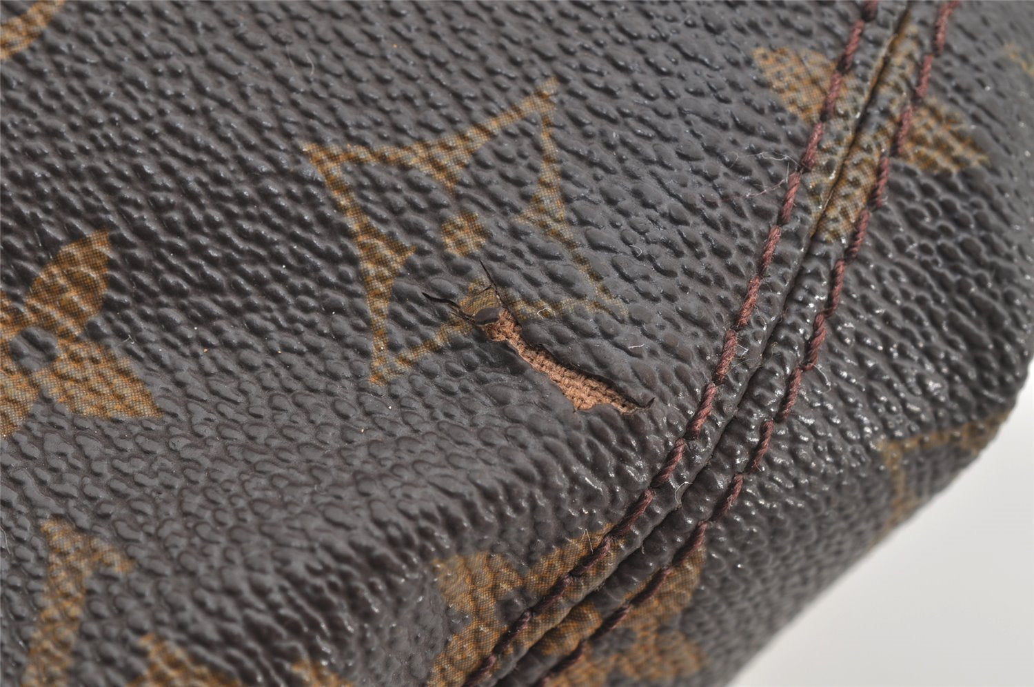 Authentic Louis Vuitton Monogram Cabas Mezzo Shoulder Tote Bag M51151 Junk 6065I