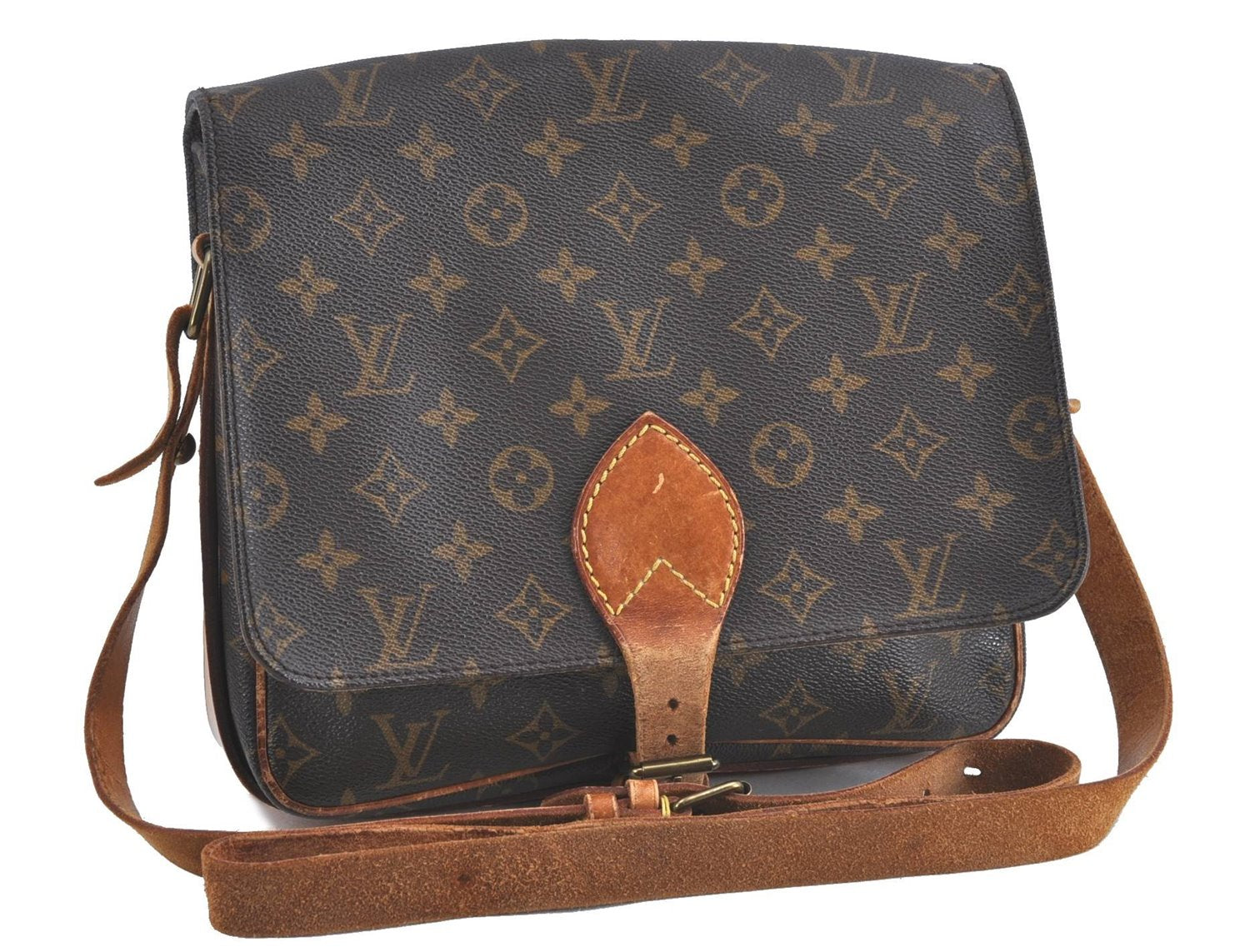 Auth Louis Vuitton Monogram Cartouchiere GM Shoulder Cross Bag M51252 LV 6068B