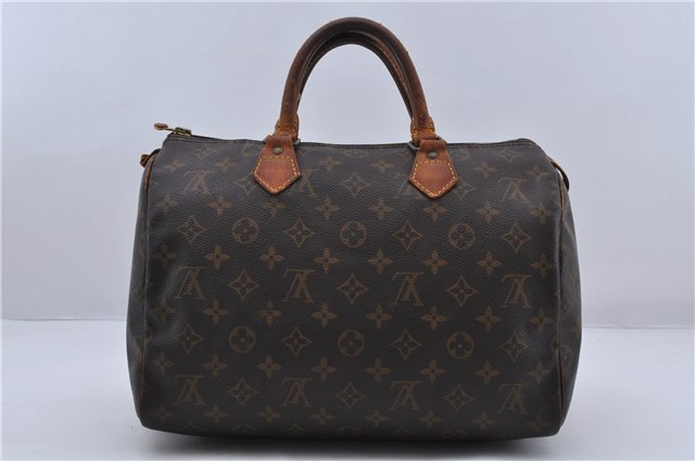 Authentic LOUIS VUITTON Monogram Speedy 30 Hand Bag M41526 LV 6069C