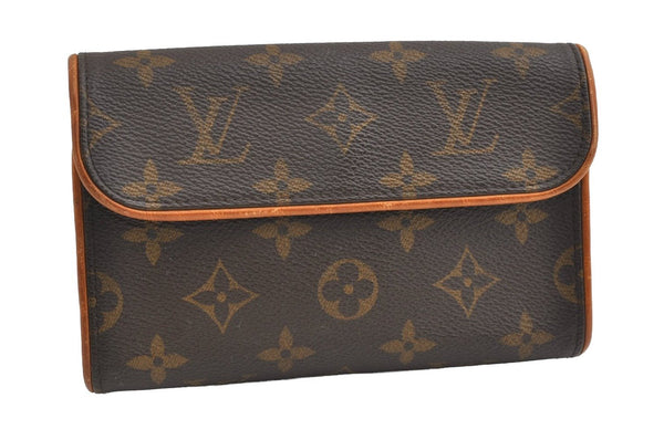 Auth Louis Vuitton Monogram Pochette Florentine Pouch Waist Bag M51855 LV 6069I