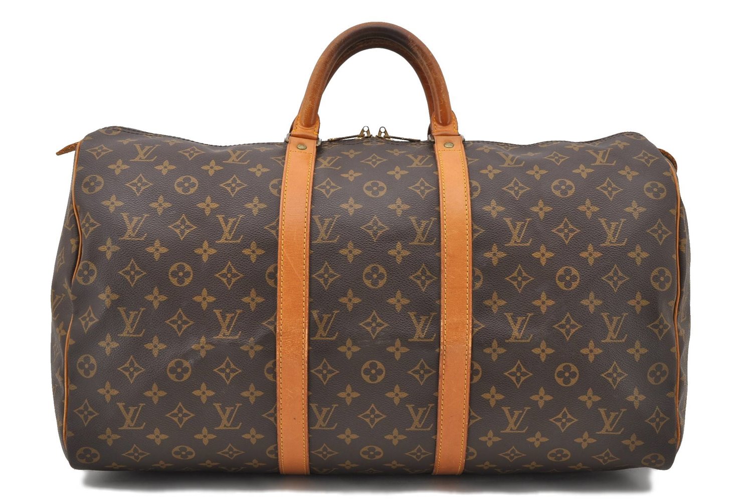 Authentic LOUIS VUITTON Monogram Keepall 50 Boston Bag M41426 LV 6071C