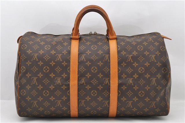 Authentic LOUIS VUITTON Monogram Keepall 50 Boston Bag M41426 LV 6071C