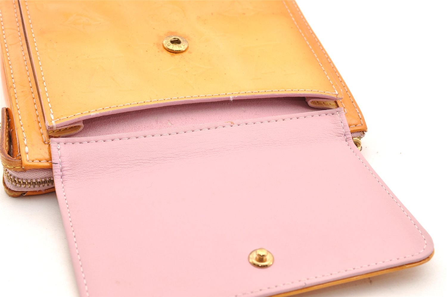 Auth Louis Vuitton Monogram Vernis Mott Shoulder Bag Yellow M91034 LV Junk 6072I