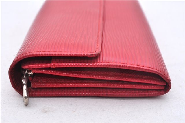 Authentic Louis Vuitton Epi Pochette Porte Monnaie Credit Wallet Red LV 6073E