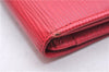 Authentic Louis Vuitton Epi Pochette Porte Monnaie Credit Wallet Red LV 6073E