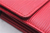 Authentic Louis Vuitton Epi Pochette Porte Monnaie Credit Wallet Red LV 6073E