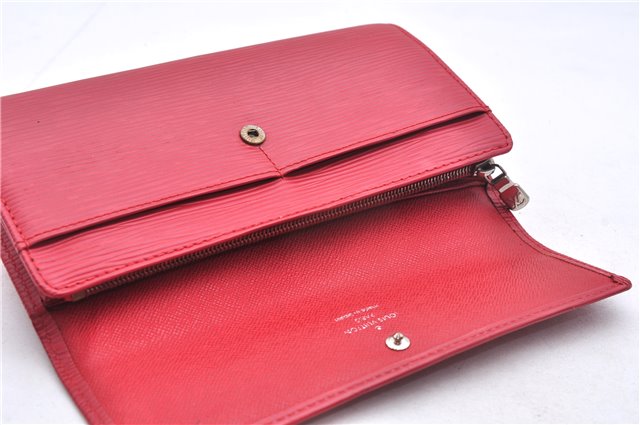 Authentic Louis Vuitton Epi Pochette Porte Monnaie Credit Wallet Red LV 6073E