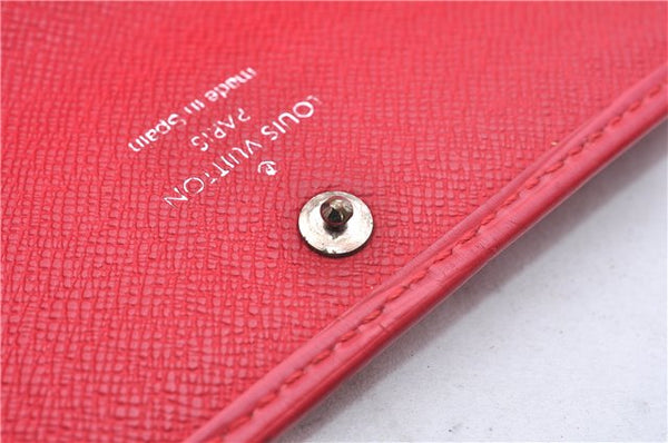 Authentic Louis Vuitton Epi Pochette Porte Monnaie Credit Wallet Red LV 6073E