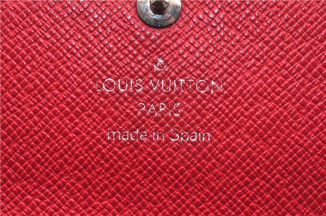 Authentic Louis Vuitton Epi Pochette Porte Monnaie Credit Wallet Red LV 6073E