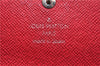 Authentic Louis Vuitton Epi Pochette Porte Monnaie Credit Wallet Red LV 6073E