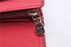 Authentic Louis Vuitton Epi Pochette Porte Monnaie Credit Wallet Red LV 6073E