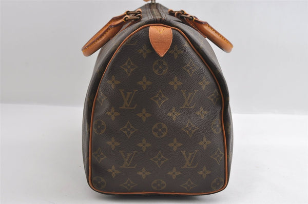 Authentic Louis Vuitton Monogram Speedy 35 Hand Boston Bag M41524 LV 6073I