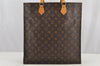 Authentic Louis Vuitton Monogram Sac Plat Hand Tote Bag M51140 LV Junk 6074I