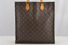 Authentic Louis Vuitton Monogram Sac Plat Hand Tote Bag M51140 LV Junk 6074I