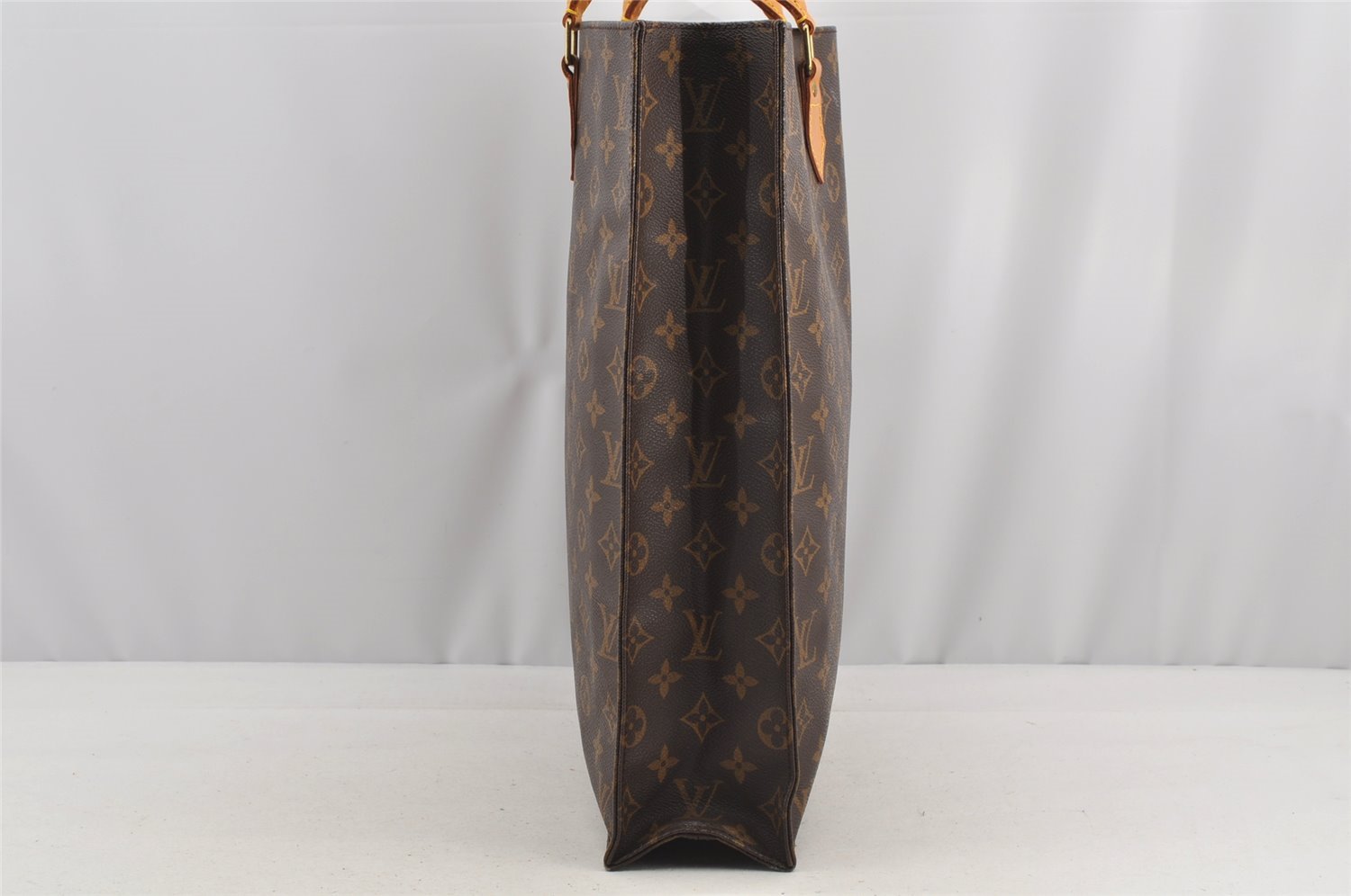 Authentic Louis Vuitton Monogram Sac Plat Hand Tote Bag M51140 LV Junk 6074I