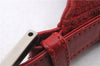 Authentic FENDI Mamma Baguette Shoulder Hand Bag Purse Suede Leather Red 6075C