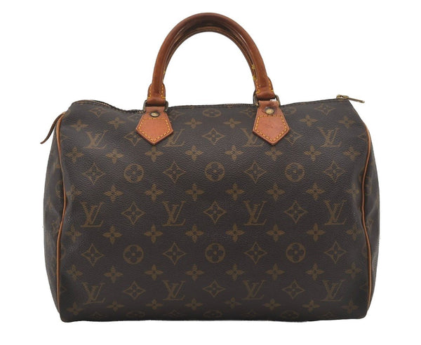 Authentic Louis Vuitton Monogram Speedy 30 Hand Boston Bag M41526 LV 6075I