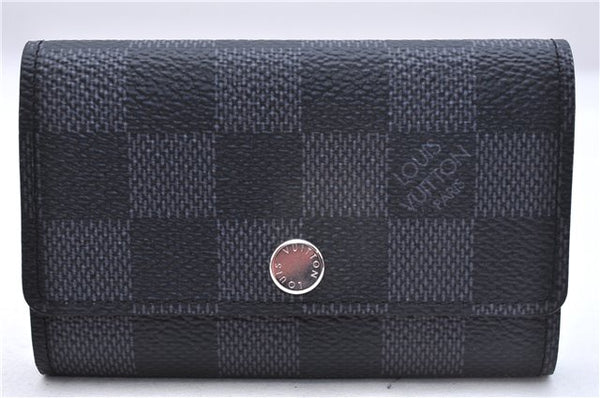 Authentic Louis Vuitton Damier Graphite Multicles 6 Key Case M62662 LV Box 6076E