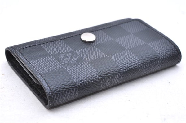 Authentic Louis Vuitton Damier Graphite Multicles 6 Key Case M62662 LV Box 6076E