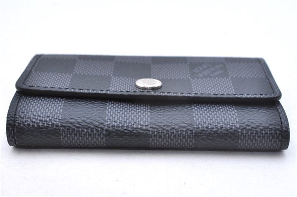 Authentic Louis Vuitton Damier Graphite Multicles 6 Key Case M62662 LV Box 6076E