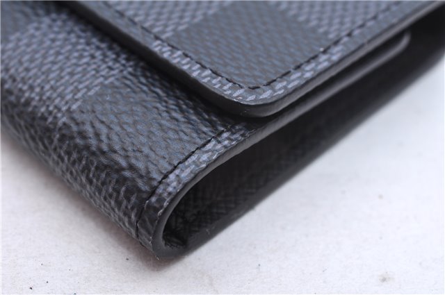 Authentic Louis Vuitton Damier Graphite Multicles 6 Key Case M62662 LV Box 6076E