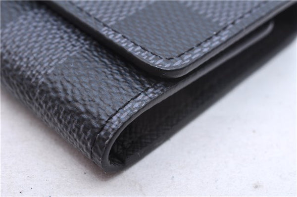 Authentic Louis Vuitton Damier Graphite Multicles 6 Key Case M62662 LV Box 6076E