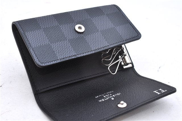 Authentic Louis Vuitton Damier Graphite Multicles 6 Key Case M62662 LV Box 6076E