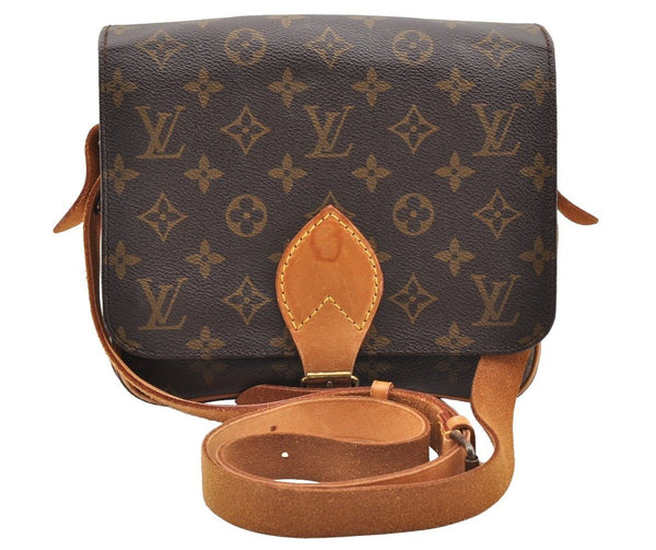 Authentic Louis Vuitton Monogram Cartouchiere MM M51253 Shoulder Cross Bag 6077I