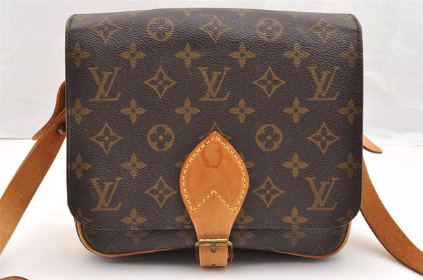 Authentic Louis Vuitton Monogram Cartouchiere MM M51253 Shoulder Cross Bag 6077I