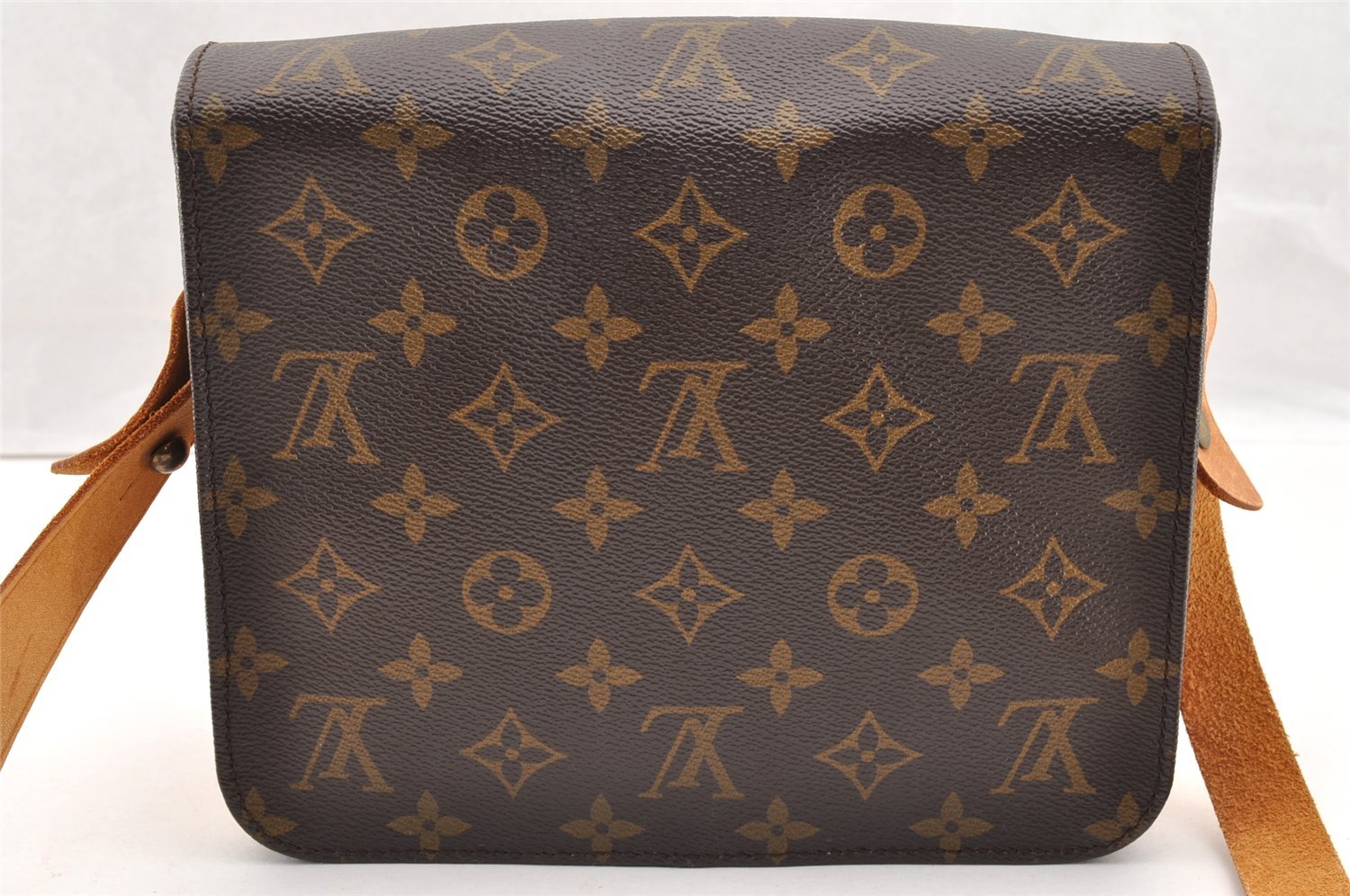 Authentic Louis Vuitton Monogram Cartouchiere MM M51253 Shoulder Cross Bag 6077I
