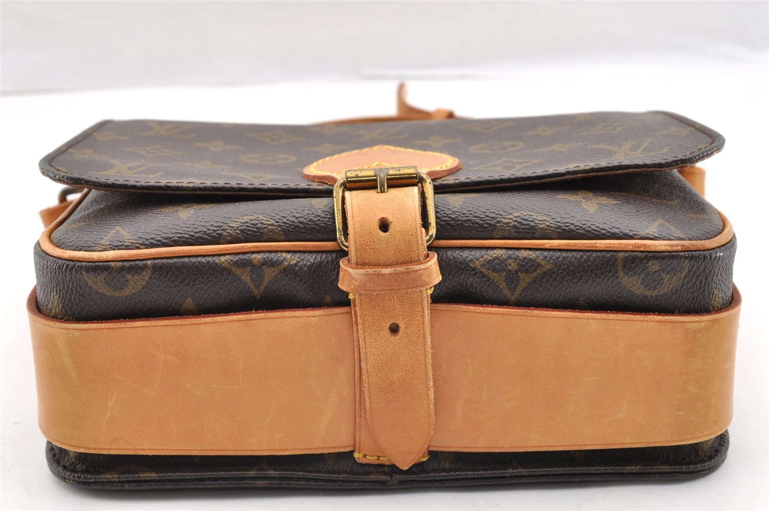 Authentic Louis Vuitton Monogram Cartouchiere MM M51253 Shoulder Cross Bag 6077I