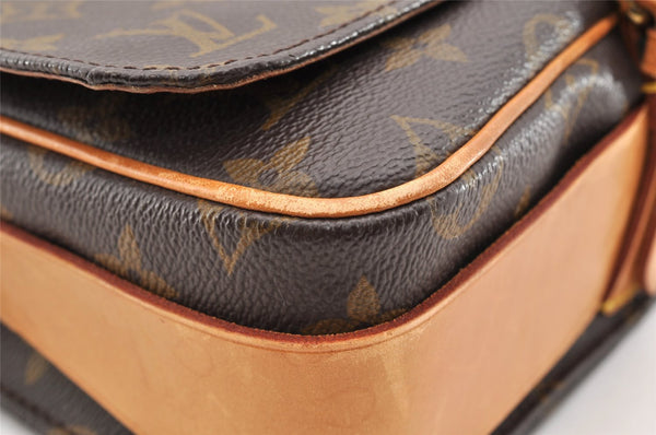 Authentic Louis Vuitton Monogram Cartouchiere MM M51253 Shoulder Cross Bag 6077I