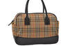 Authentic BURBERRY Nova Check Canvas Leather 2way Shoulder Hand Bag Beige 6078D