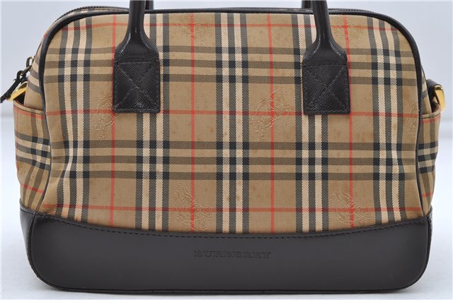 Authentic BURBERRY Nova Check Canvas Leather 2way Shoulder Hand Bag Beige 6078D