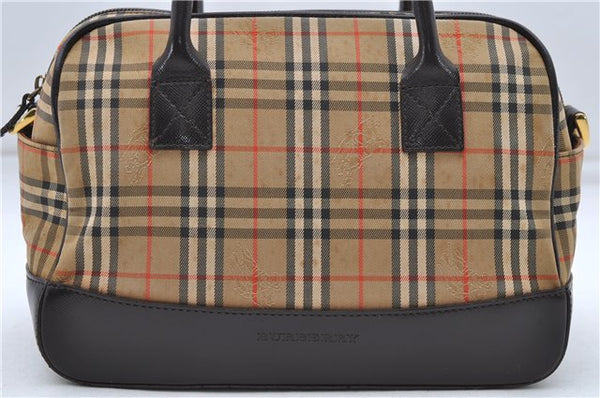 Authentic BURBERRY Nova Check Canvas Leather 2way Shoulder Hand Bag Beige 6078D