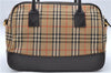 Authentic BURBERRY Nova Check Canvas Leather 2way Shoulder Hand Bag Beige 6078D