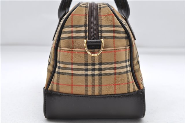 Authentic BURBERRY Nova Check Canvas Leather 2way Shoulder Hand Bag Beige 6078D
