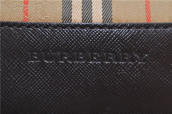 Authentic BURBERRY Nova Check Canvas Leather 2way Shoulder Hand Bag Beige 6078D