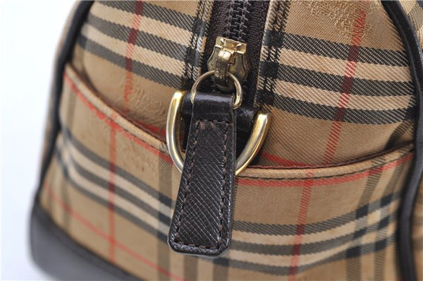 Authentic BURBERRY Nova Check Canvas Leather 2way Shoulder Hand Bag Beige 6078D